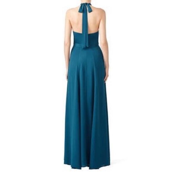 YUMI KIM Keyhole Halter Starlet Backless High Slit Maxi Cocktail Gown NWT - Picture 4 of 11